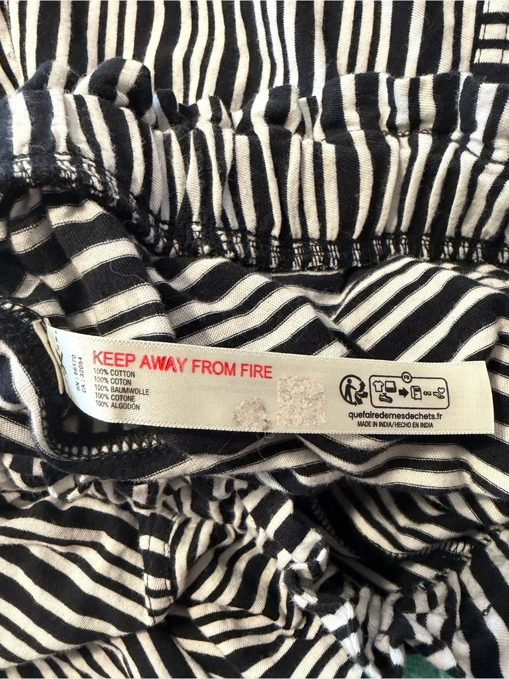 Free People Free-est Jersey Harem Pants Holten Cotton Size Medium Black White